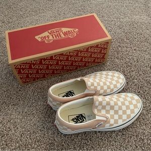 NIB Checkered Vans Slip Ons Women’s 7